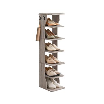 Apavu plaukts VASAGLE, 6 līmeņi, Pelēka, 26,4 × 110,4 × 30 cm