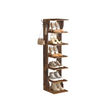 Apavu plaukts VASAGLE, 6 līmeņi, Brūna, 26,4 × 110,4 × 30 cm