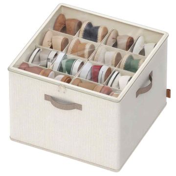 SONGMICS Shoe Organizer, up to 16 pairs, Sand