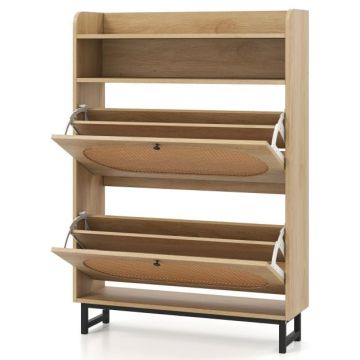 Shoe cabinet, 2 hinged drawers, 80 × 115 × 24 cm