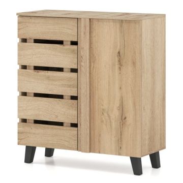 Shoe cabinet, 4 shelves, Multicolored, 80 × 87.5 × 33 cm