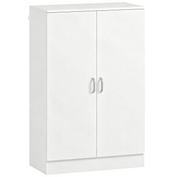Обувной шкаф Aosom, 2 дверцы, 6 полок, 70 × 108 × 35 см