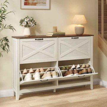 Shoe cabinet VASAGLE LIRY, 4 doors, 20–24 pairs, 127 × 86.8 × 24 cm