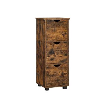 Vintāžas brūns pinums 30 x 30 x 80 cm ar atvilktnēm