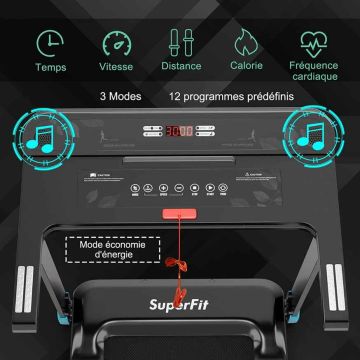 Treadmill, 12 programs, 113 × 57.5 × 94 cm