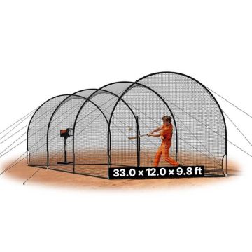 Beisbola sitienu būris VEVOR BC004, 4 arkas, 10058 × 3660 × 3000 mm