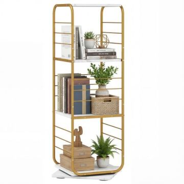 Вращающийся книжный стеллаж, 4 полки, 40 × 40 × 115 см