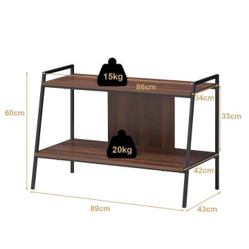 TV galds 89x43x60cm, brūnas/melnas krāsas