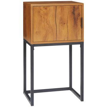 Konsoles galds Homcom 40x30x76cm, brūnas/melnas krāsas