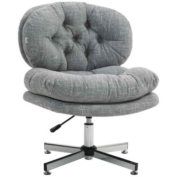 Biroja krēsls Homcom 65x65x94cm, pelēkas/ sudraba krāsas