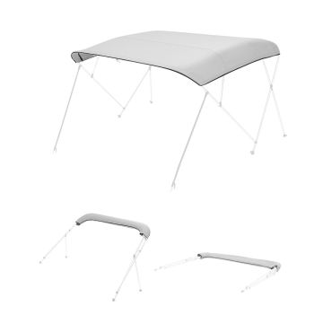 Bimini jumta pārsegs VEVOR 4BMN97103TENT, 4 loki, bez rāmja, Pelēks, 2710 × 2440 mm