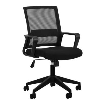 Biroja krēsls ACTIVESHOP QS-11, Ar regulējamu augstumu, Melns