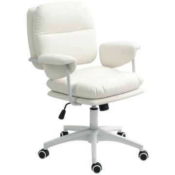 Офисное кресло Homcom 65x64x98см, белого цвета
