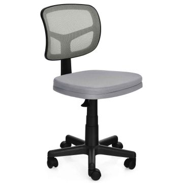 Office chair HW67630GR, without armrests, Gray, 49.53 × 49.53 × 78.74–91.44 cm