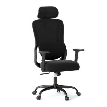 Office chair, with headrest and adjustable armrests, 71 × 72 × 125–133 cm