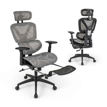 Office chair, With extendable footrest, 65 × 68–132 × 111–131 cm