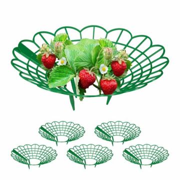 Zemeņu augu balstu komplekts Relaxdays, 6 gab, Zaļa, 10 × 30 × 30 cm