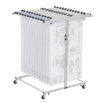 Rasējumu glabāšanas statīvs VEVOR WK150399, Mobilais regulējams, 78 × 68 × 13 cm