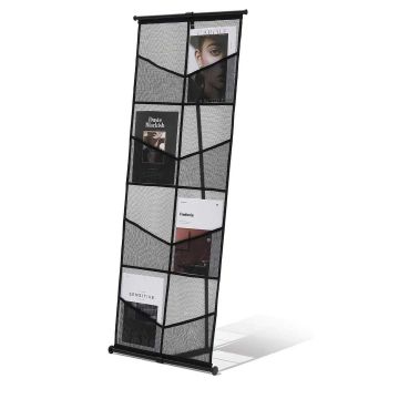 Brošūru statīvs VEVOR ZG-WSZLJ, 4 līmeņi, 8 kabatas, 53 × 134 × 44 cm