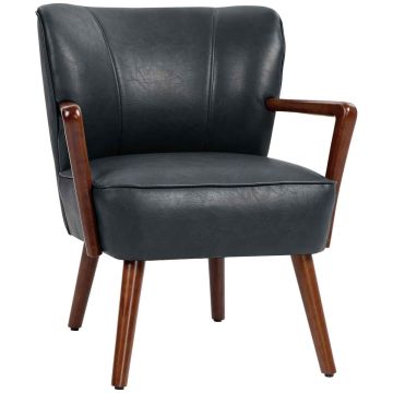 Krēsls Homcom 67x77x80cm, melnas/brūnas krāsas