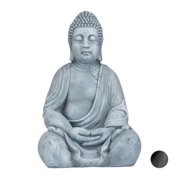 Budas statuja Relaxdays, meditējoša, 30 × 50 × 25 cm