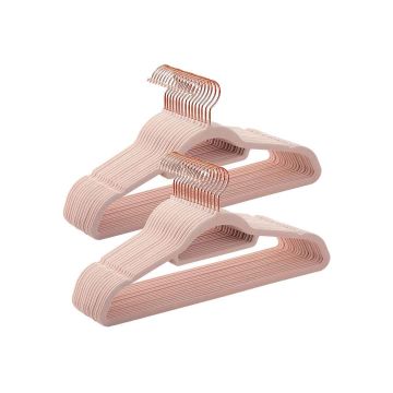Вешалки для одежды бархатные, 30 шт., светло-розовые.