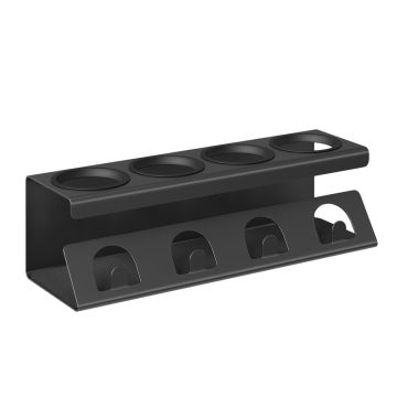 SONGMICS Bottle Holder, 4 Bottles, Black, 13.7 × 11.7 × 40 cm