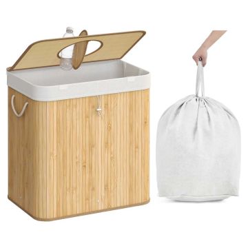 SONGMICS Bottle Collection Container, 95 l, Sand, 50.5 × 61 × 40.5 cm