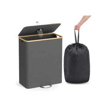 SONGMICS RRB513G01 bottle collection container, 95 l, 52.5 × 70.5 × 38.5 cm