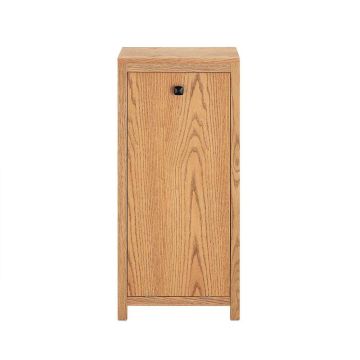 Vannas istabas skapītis ar veļas grozu 40x35x90cm., gaiši brūnā/melnā krāsā