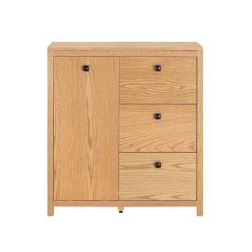 Vannas istabas skapītis ar veļas grozu 80x35x90cm., gaiši brūnā/melnā krāsā