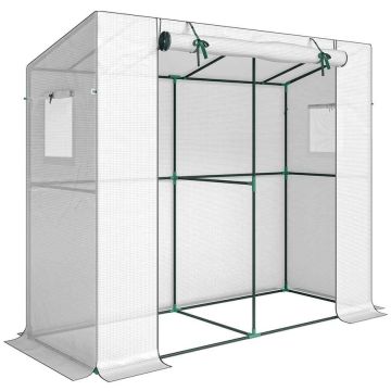 Siltumnīca Outsunny 200x76x170cm., balta