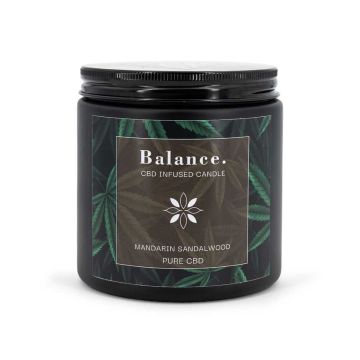 CBD aromātiskā svece Candle Brothers 50010019_8846, 350 g, 2 dakts, Brūna, 9 × 9,5 × 9 cm