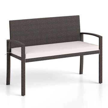 Dārza sols 56x110x84cm, brūns/krēmkrāsas