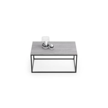 Betona dizaina kafijas galdiņš Solo 100x60x40cm, pelēks
