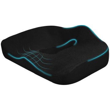 Krēsla spilvens Homcom 44x39x13cm, melns
