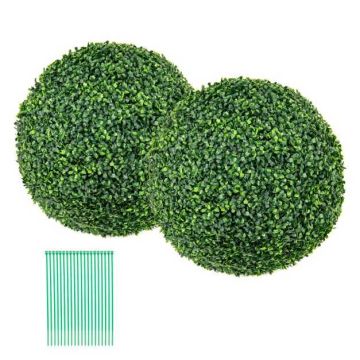 Набор из 2 шаров из самшита 50x50см, зелёного цвета