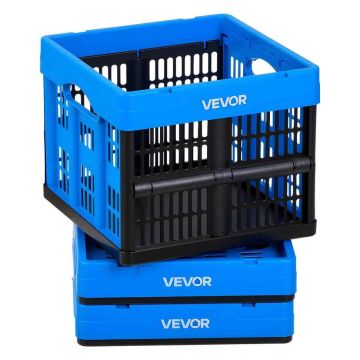 Uzglabāšanas kastes VEVOR ZJKS343428W, 3 gab., 25 l, Zila/melna, 338 × 342 × 280 mm