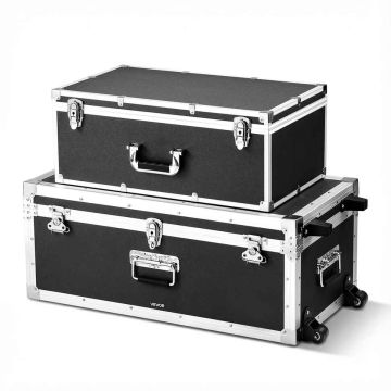Uzglabāšanas kastu komplekts VEVOR FG-1415-03, 2 gab, Melna, 763 × 392 × 312 mm + 600 × 350 × 240 mm