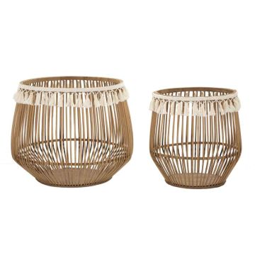 Fuji storage baskets, 2 pcs, Ø 47 × 39.5 cm and Ø 34 × 36.5 cm