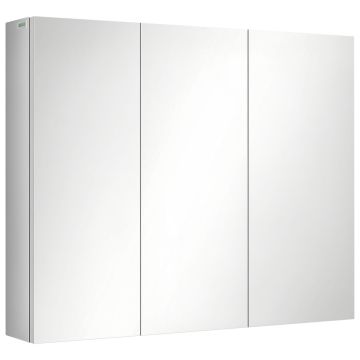 Vannas istabas skapis ar spoguli Kleankin 70x12x55cm, baltas krāsas