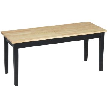 Sol bench Homcom 102x36x45cm, melnas/gaiši brūnas krāsas