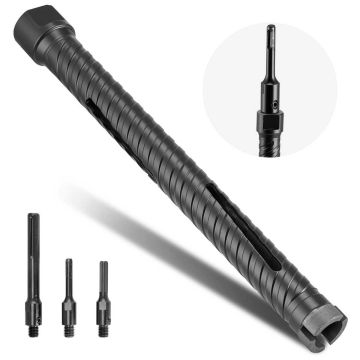 Алмазная коронка для сверления VEVOR, M16, 3 адаптера, Ø 25 × 241 мм