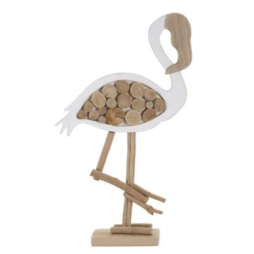 Dekoratīva flamingo skulptūra Mauro Ferretti, 31 × 56 × 9 cm