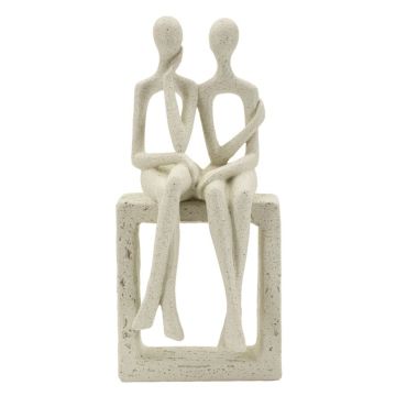 Dekoratīva pāra statuete Stons, Bēša, 11,5 × 25 × 9 cm