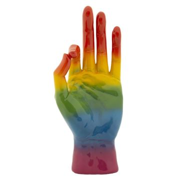 Dekoratīva roka “Rainbow OK”, 16 × 36 × 10,5 cm