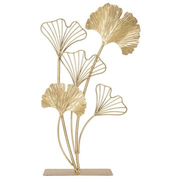 Decorative sculpture with leaves, 26 × 44.5 × 11.5 cm