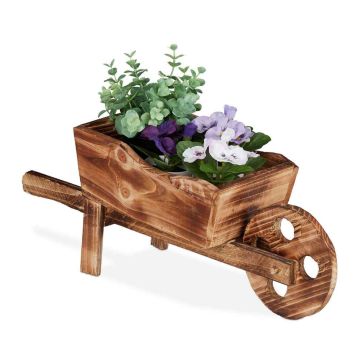 Dekoratīvi puķu ratiņi Relaxdays 10034399.0, 47 × 19 × 15 cm