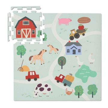 Puzles paklājs Relaxdays 10050543.0, 9 daļas, 89,5 × 89,5 cm