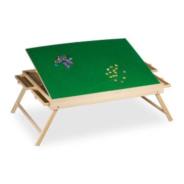 Puzļu paplāte Relaxdays 10049437.0, 4 atvilktnes, līdz 1500 detaļām, 110,5 × 34,5 × 66,5 cm